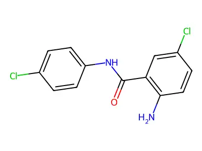 2-amino-5-chloro-N-(4-chlorophenyl)benzamide structure