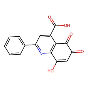 8-Hydroxy-5,6-dioxo-2-phenylquinoline-4-carboxylic acid structure