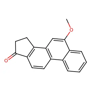 17H-Cyclopenta(a)phenanthren-17-one, 15,16-dihydro-6-methoxy- structure