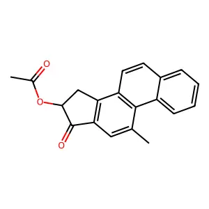 17H-Cyclopenta(a)phenanthren-17-one, 15,16-dihydro-16-hydroxy-11-methyl-, acetate structure