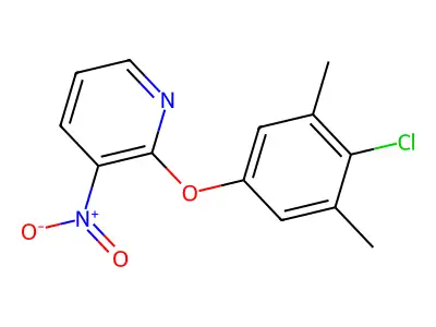 2-(4-Chloro-3,5-dimethylphenoxy)-3-nitropyridine structure