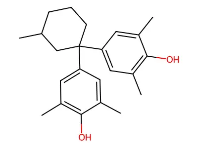 4-[1-(4-Hydroxy-3,5-dimethylphenyl)-3-methylcyclohexyl]-2,6-dimethylphenol structure