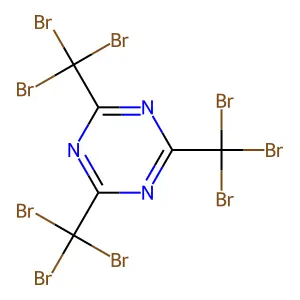 s-Triazine, 2,4,6-tris(tribromomethyl)- structure
