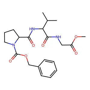 Methyl 1-[(benzyloxy)carbonyl]prolylvalylglycinate structure