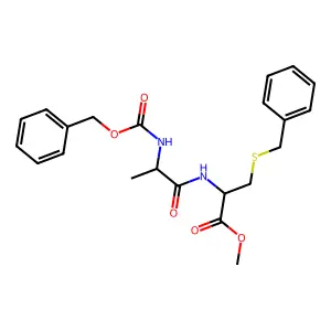 methyl N-[(benzyloxy)carbonyl]alanyl-S-benzylcysteinate structure