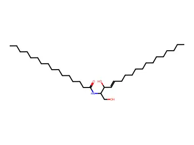 N-(1,3-二羟基十八碳-4-烯-2-基)十六烷酰胺 structure