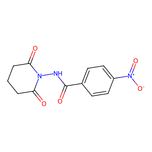 N-(2,6-dioxopiperidin-1-yl)-4-nitrobenzamide structure