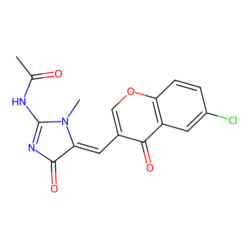 Acetamide, N-[5-[(6-chloro-4-oxo-4H-1-benzopyran-3-yl)methyl structure