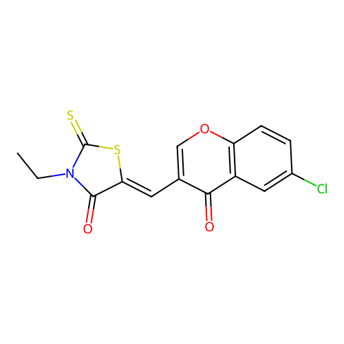 4-Thiazolidinone, 5-[(6-chloro-4-oxo-4H-1-benzopyran-3-yl)me structure