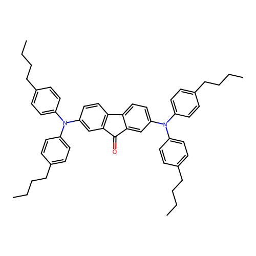 9H-Fluoren-9-one, 2,7-bis[bis(4-butylphenyl)amino]- structure