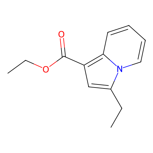 Ethyl 3-ethylindolizine-1-carboxylate structure