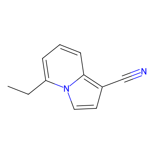 5-Ethylindolizine-1-carbonitrile structure