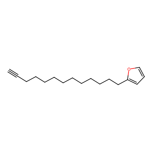 2-(12-Tridecyn-1-yl)furan structure