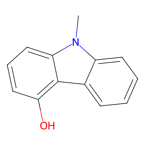 N-methyl-4-hydroxy carbazole structure