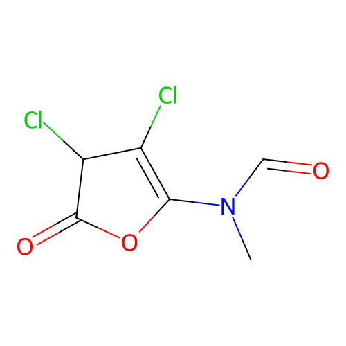 N-(3,4-dichloro-2-oxo-3H-furan-5-yl)-N-methylformamide structure
