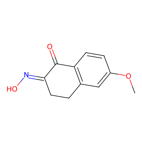 [1,2]Naphthoquinone, 6-methoxy-3,4-dihydro-, 2-oxime structure