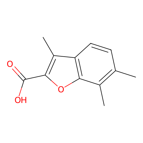 3,6,7-Trimethyl-benzofuran-2-carboxylic acid structure