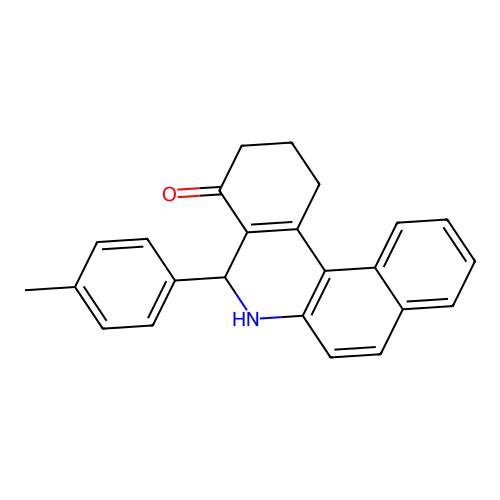 5-(4-methylphenyl)-2,3,5,6-tetrahydrobenzo[a]phenanthridin-4(1H)-one structure