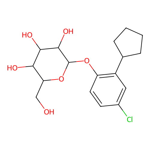 4-Chloro-2-cyclopentylphenyl b-D-galactopyranoside structure