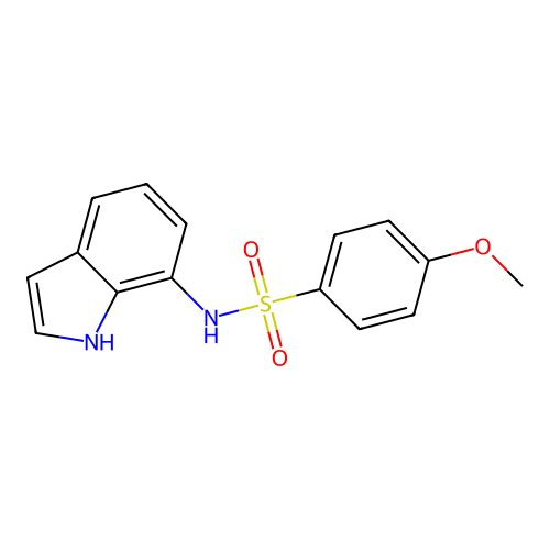 N-(1H-indol-7-yl)-4-methoxy-benzenesulfonamide structure