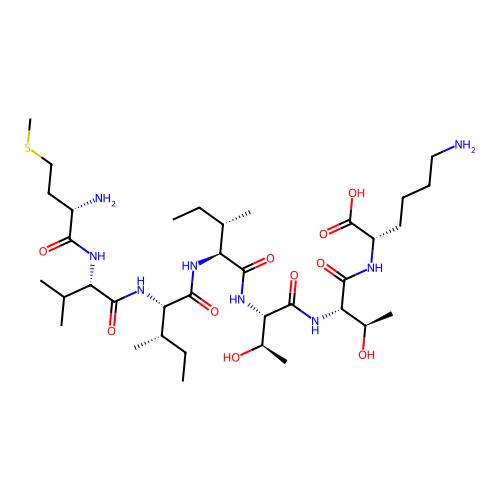 H-Met-Val-Ile-Ile-Thr-Thr-Lys-OH structure