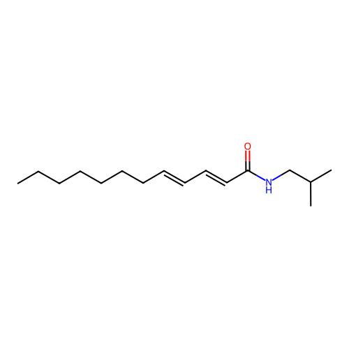 Dodecatetraenoic acid isobutylamide, (2E,4E)- structure