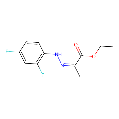 Ethyl 2-[(2,4-difluorophenyl)hydrazinylidene]propanoate structure