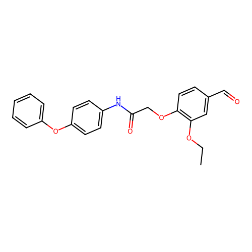 2-(2-ethoxy-4-formylphenoxy)-N-(4-phenoxyphenyl)acetamide structure