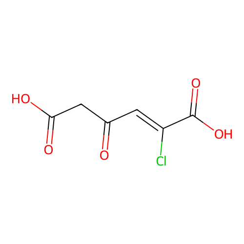2-Chloro-4-oxo-(Z)-2-hexenedioic acid structure