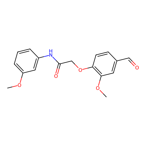 2-(4-formyl-2-methoxyphenoxy)-N-(3-methoxyphenyl)acetamide structure