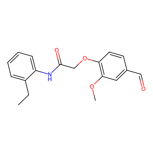 N-(2-ethylphenyl)-2-(4-formyl-2-methoxyphenoxy)acetamide structure