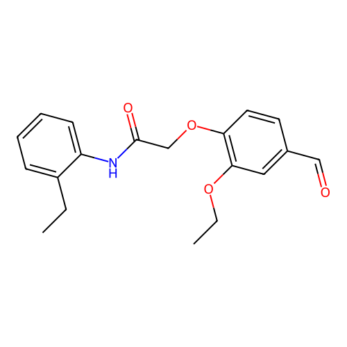 2-(2-ethoxy-4-formylphenoxy)-N-(2-ethylphenyl)acetamide structure