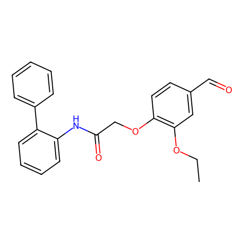 N-Biphenyl-2-yl-2-(2-ethoxy-4-formyl-phenoxy)-acetamide structure
