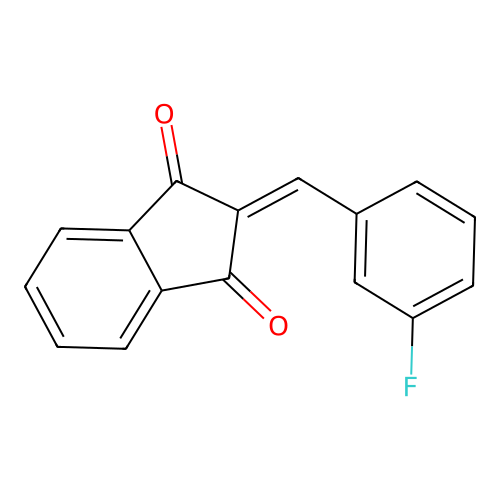 2-(3-Fluorobenzylidene)-1H-indene-1,3(2H)-dione structure