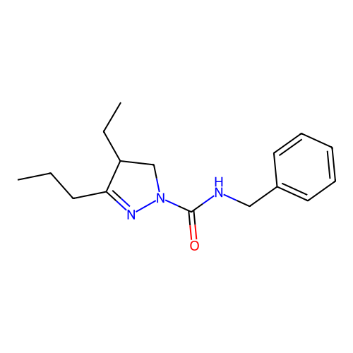 2-Pyrazoline-1-carboxamide, N-benzyl-4-ethyl-3-propyl- structure