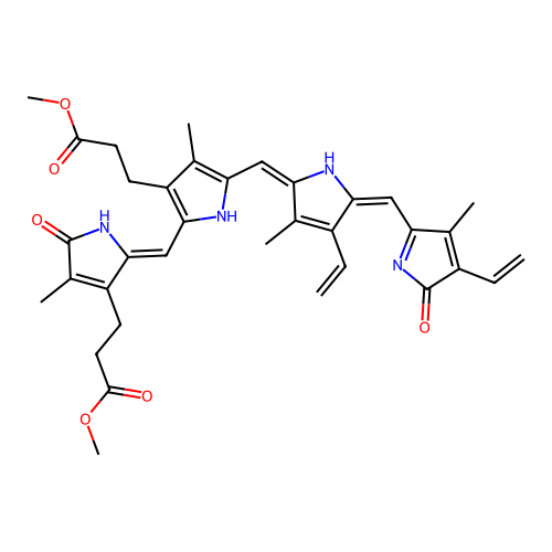 Biliverdin IX beta dimethyl ester structure
