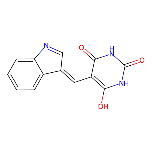 5-[(1H-indol-3-yl)methylidene]-1,3-diazinane-2,4,6-trione structure