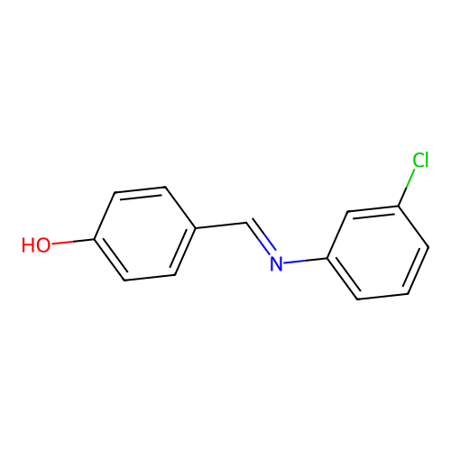 4-[N-(3-chlorophenyl)formimidoyl]phenol structure