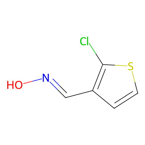 N-[(2-chlorothiophen-3-yl)methylidene]hydroxylamine structure