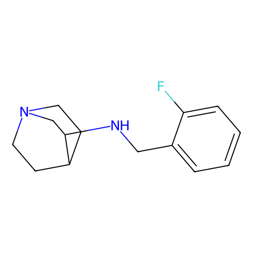 N-(2-fluorobenzyl)-1-azabicyclo[2.2.2]octan-3-amine structure