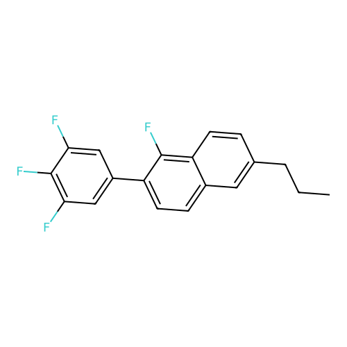 Naphthalene, 1-fluoro-6-propyl-2-(3,4,5-trifluorophenyl)- structure