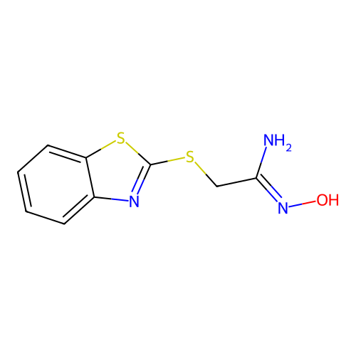 Acetamidoxime, 2-(2-benzothiazolylthio)- structure