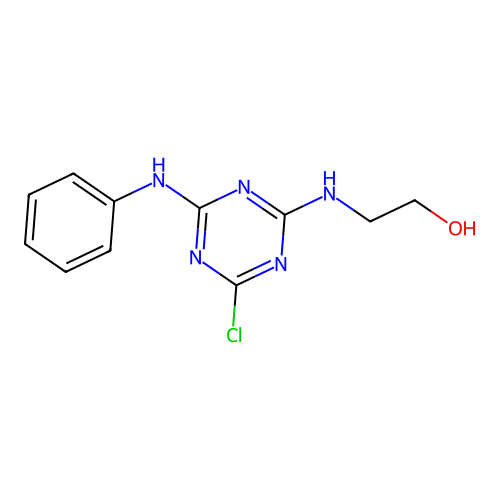 2-[(4-Anilino-6-chloro-1,3,5-triazin-2-yl)amino]ethanol structure