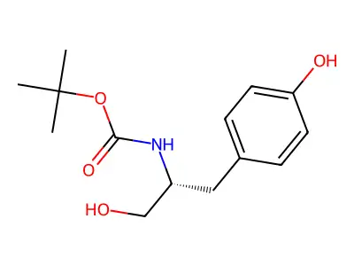 Tert-butyl N-[1-hydroxy-3-(4-hydroxyphenyl)propan-2-yl]carbamate structure