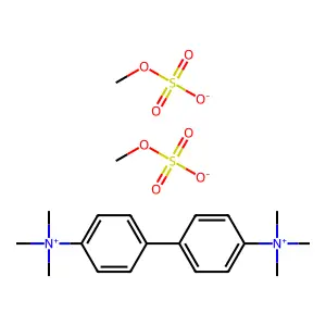Ammonium, 4,4'-biphenylylenebis(trimethyl-, bis(methylsulfate) structure