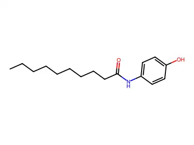 N-(4-hydroxyphenyl)decanamide structure