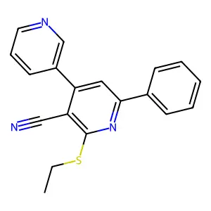 2-(Ethylsulfanyl)-6-phenyl-3',4-bipyridine-3-carbonitrile structure