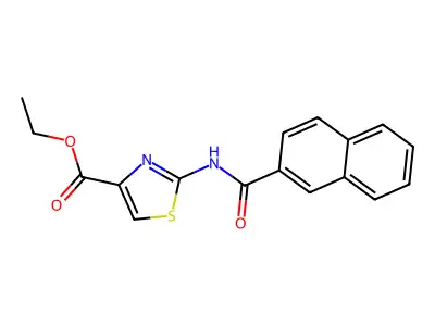 Ethyl 2-(naphthalene-2-carbonylamino)-1,3-thiazole-4-carboxylate structure
