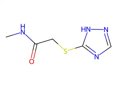 N-methyl-2-(1H-1,2,4-triazol-3-ylsulfanyl)acetamide structure