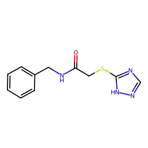 N-benzyl-2-(4H-1,2,4-triazol-3-ylsulfanyl)acetamide structure